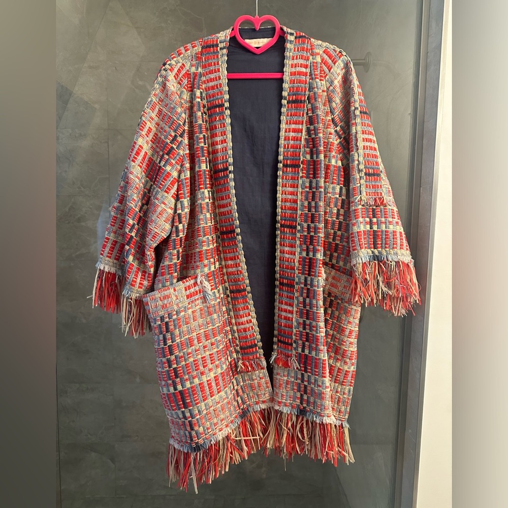 Tory Burch fringe jacket